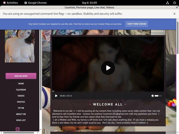 Create Courtnie.modelcentro.com Account