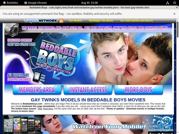 Beddable Boys Discount Password