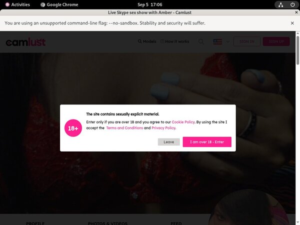 Camlust.com Member Sign Up