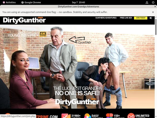 Dirty Gunther Password Bugmenot