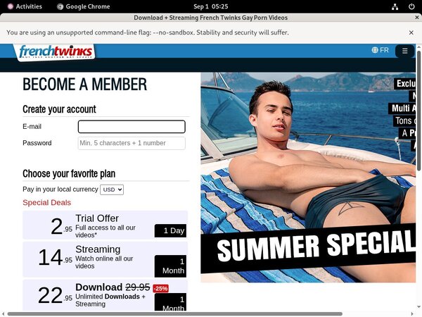French-twinks.com Betalen