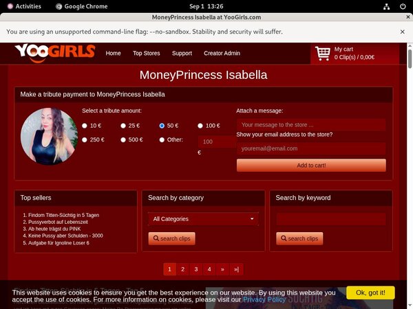 Isabell Moneyprincess Free Login