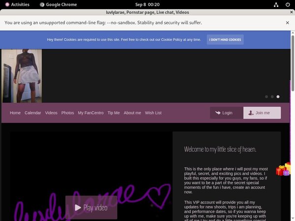 Luvlylarae.modelcentro.com Stream