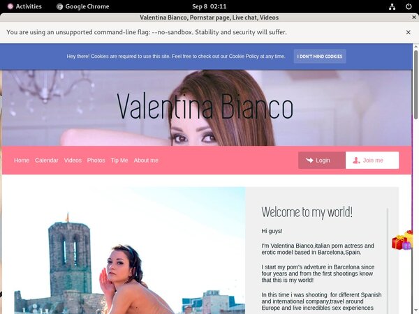 Valentina Bianco With JCB Card