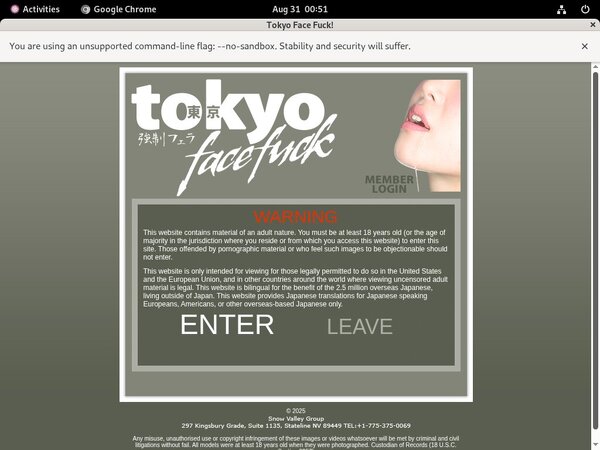 Free Tokyofacefuck.com Username And Password